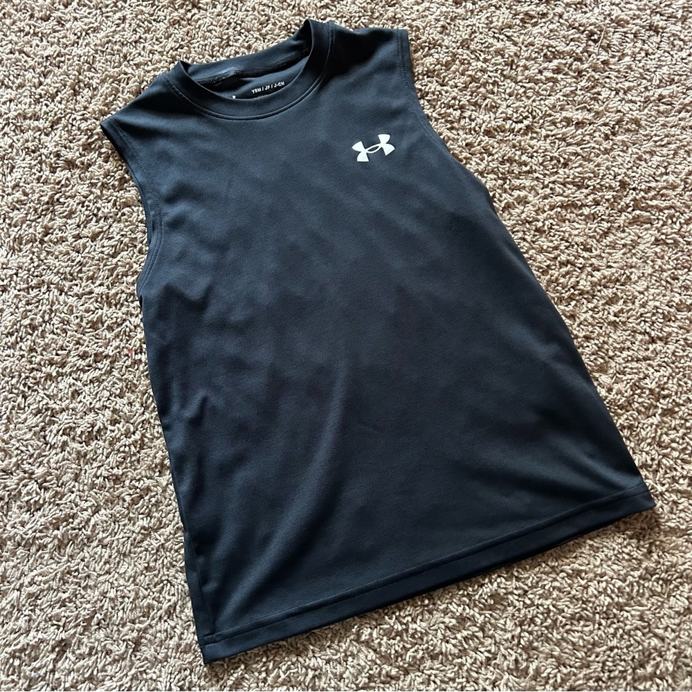 Under Armour Gray Tank Top Boys Youth Small